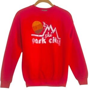 Kids Unisex Prince Peter Collection Red "Ski Park City" Graphic Sweater